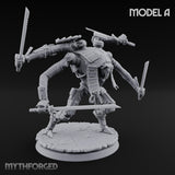 Multi Armed Slashing Automaton Warrior A Miniature for Dungeons and Dragons, Pathfinder or other TTRPGs