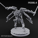 Multi Armed Slashing Automaton Warrior A Miniature for Dungeons and Dragons, Pathfinder or other TTRPGs
