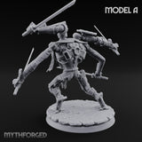 Multi Armed Slashing Automaton Warrior A Miniature for Dungeons and Dragons, Pathfinder or other TTRPGs