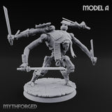 Multi Armed Slashing Automaton Warrior A Miniature for Dungeons and Dragons, Pathfinder or other TTRPGs