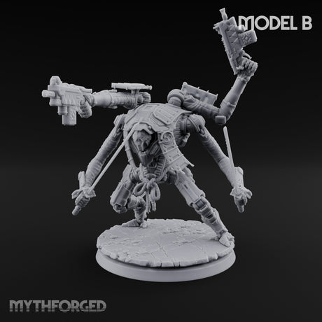 Multi Armed Slashing Automaton Warrior B — Large - 2" Base