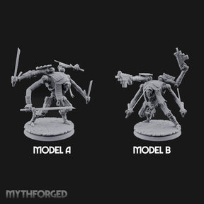 Multi Armed Slashing Automaton Warriors Miniature for Dungeons and Dragons, Pathfinder or other TTRPGs