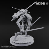 Multi Armed Slashing Automaton Warriors Miniature for Dungeons and Dragons, Pathfinder or other TTRPGs