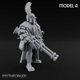 Multi Barrelled Levelling Human Engineer A Miniature for Dungeons and Dragons, Pathfinder or other TTRPGs