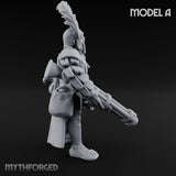Multi Barrelled Levelling Human Engineer A Miniature for Dungeons and Dragons, Pathfinder or other TTRPGs