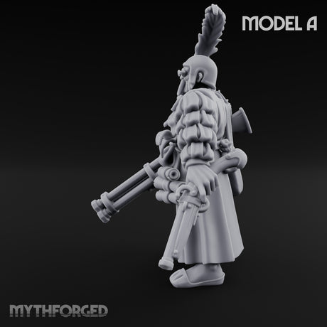 Multi Barrelled Levelling Human Engineer A Miniature for Dungeons and Dragons, Pathfinder or other TTRPGs