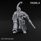 Multi Barrelled Levelling Human Engineer A Miniature for Dungeons and Dragons, Pathfinder or other TTRPGs