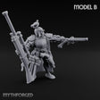 Multi Barrelled Levelling Human Engineer B Miniature for Dungeons and Dragons, Pathfinder or other TTRPGs