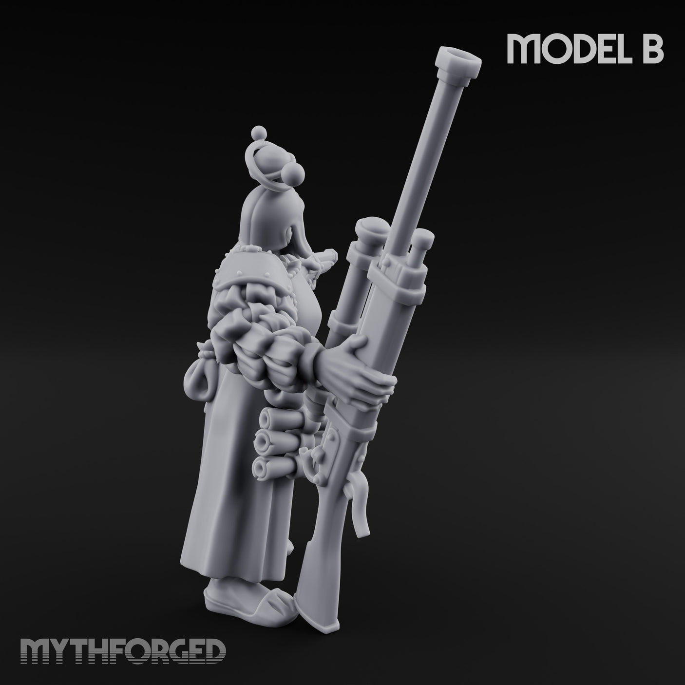 Multi Barrelled Levelling Human Engineer B Miniature for Dungeons and Dragons, Pathfinder or other TTRPGs