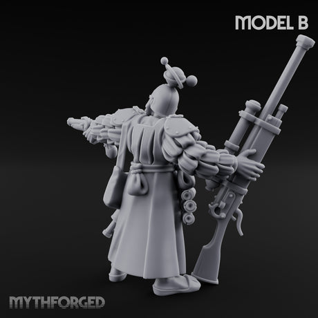 Multi Barrelled Levelling Human Engineer B Miniature for Dungeons and Dragons, Pathfinder or other TTRPGs
