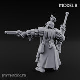 Multi Barrelled Levelling Human Engineer B Miniature for Dungeons and Dragons, Pathfinder or other TTRPGs