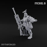Multi Barrelled Levelling Human Engineer B Miniature for Dungeons and Dragons, Pathfinder or other TTRPGs
