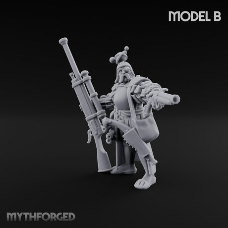 Multi Barrelled Levelling Human Engineer B Miniature for Dungeons and Dragons, Pathfinder or other TTRPGs