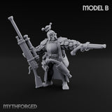 Multi Barrelled Levelling Human Engineer B Miniature for Dungeons and Dragons, Pathfinder or other TTRPGs