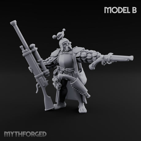 Multi Barrelled Levelling Human Engineer B Miniature for Dungeons and Dragons, Pathfinder or other TTRPGs