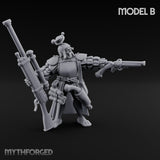 Multi Barrelled Levelling Human Engineer B Miniature for Dungeons and Dragons, Pathfinder or other TTRPGs