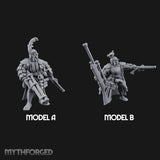 Multi Barrelled Levelling Human Engineers Miniature for Dungeons and Dragons, Pathfinder or other TTRPGs