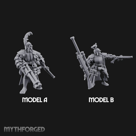 Multi Barrelled Levelling Human Engineers Miniature for Dungeons and Dragons, Pathfinder or other TTRPGs