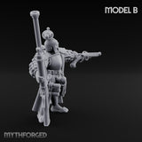 Multi Barrelled Levelling Human Engineers Miniature for Dungeons and Dragons, Pathfinder or other TTRPGs