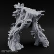 Mushroom-Clustered Root-Arched Forest Trunk Archway Miniature for Dungeons and Dragons, Pathfinder or other TTRPGs
