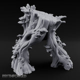 Mushroom-Clustered Root-Arched Forest Trunk Archway Miniature for Dungeons and Dragons, Pathfinder or other TTRPGs