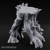 Mushroom-Clustered Root-Arched Forest Trunk Archway Miniature for Dungeons and Dragons, Pathfinder or other TTRPGs