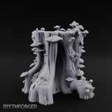 Mushroom-Colonized Groove-Furrowed Forest Stump Trunk Miniature for Dungeons and Dragons, Pathfinder or other TTRPGs