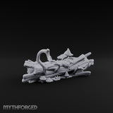 Mushroom-Crowned Bark-Split Fallen Log Scatter Miniature for Dungeons and Dragons, Pathfinder or other TTRPGs