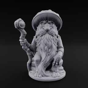 Beard Dragging Gnome Druid Miniature for Dungeons and Dragons, Pathfinder or other TTRPGs