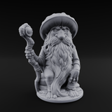 Beard Dragging Gnome Druid Miniature for Dungeons and Dragons, Pathfinder or other TTRPGs
