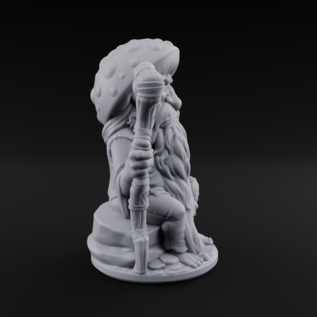 Beard Dragging Gnome Druid Miniature for Dungeons and Dragons, Pathfinder or other TTRPGs