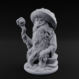 Beard Dragging Gnome Druid Miniature for Dungeons and Dragons, Pathfinder or other TTRPGs