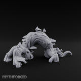 Mushroom-Furred Spine-Studded Huge Arching Root Miniature for Dungeons and Dragons, Pathfinder or other TTRPGs