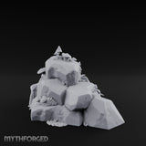 Mushroom-Topped Moss-Patched Huge Rock Formation Miniature for Dungeons and Dragons, Pathfinder or other TTRPGs