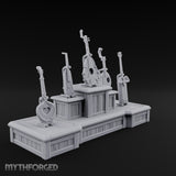 Strings Hung Wooden Music Store Furniture Set — B