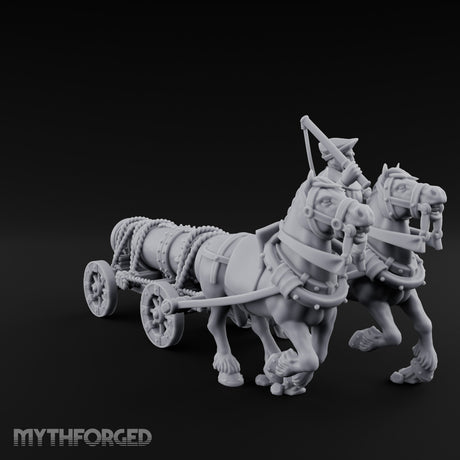 Musket Shouldered Highland Bombard Chariot Miniature for Dungeons and Dragons, Pathfinder or other TTRPGs