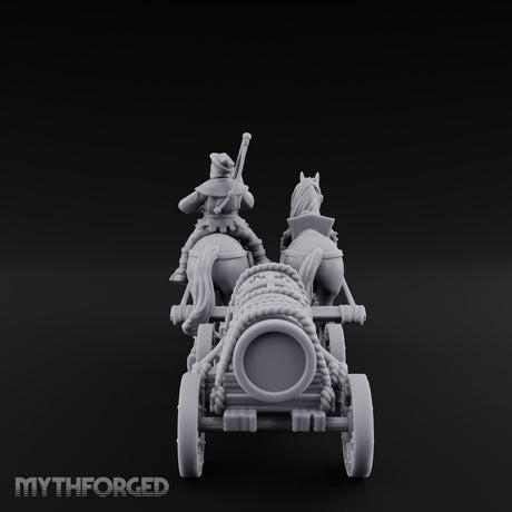 Musket Shouldered Highland Bombard Chariot Miniature for Dungeons and Dragons, Pathfinder or other TTRPGs