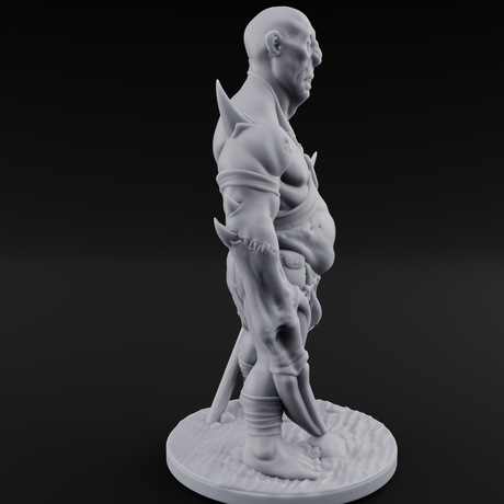 Belly Out Leaning Human Mutant A Miniature for Dungeons and Dragons, Pathfinder or other TTRPGs