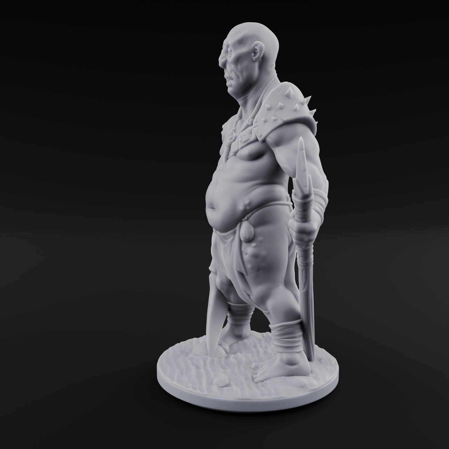 Belly Out Leaning Human Mutant A Miniature for Dungeons and Dragons, Pathfinder or other TTRPGs