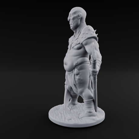Belly Out Leaning Human Mutant A Miniature for Dungeons and Dragons, Pathfinder or other TTRPGs