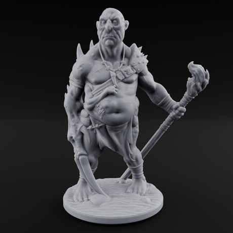 Belly Out Leaning Human Mutants Miniature for Dungeons and Dragons, Pathfinder or other TTRPGs