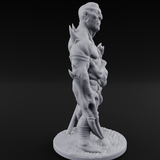 Belly Out Leaning Human Mutant B Miniature for Dungeons and Dragons, Pathfinder or other TTRPGs