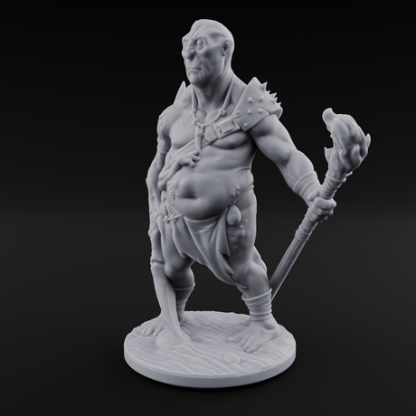 Belly Out Leaning Human Mutant B Miniature for Dungeons and Dragons, Pathfinder or other TTRPGs