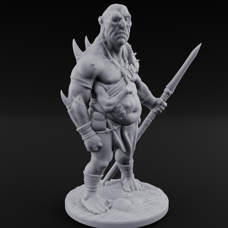 Belly Out Leaning Human Mutants Miniature for Dungeons and Dragons, Pathfinder or other TTRPGs