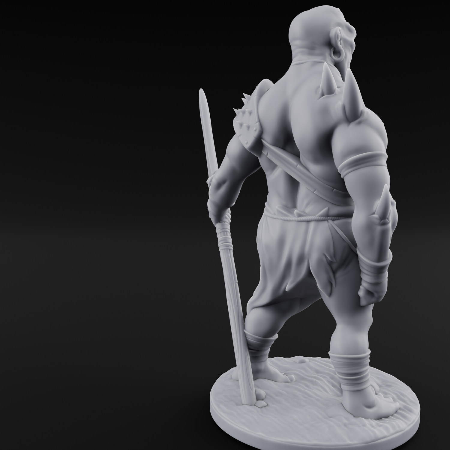 Belly Out Leaning Human Mutant C Miniature for Dungeons and Dragons, Pathfinder or other TTRPGs