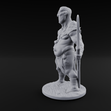 Belly Out Leaning Human Mutant C Miniature for Dungeons and Dragons, Pathfinder or other TTRPGs