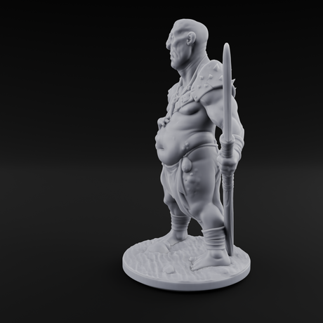 Belly Out Leaning Human Mutant C Miniature for Dungeons and Dragons, Pathfinder or other TTRPGs