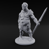 Belly Out Leaning Human Mutant C Miniature for Dungeons and Dragons, Pathfinder or other TTRPGs