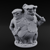 Belly Bumping Myconid Ettin Brute Miniature for Dungeons and Dragons, Pathfinder or other TTRPGs