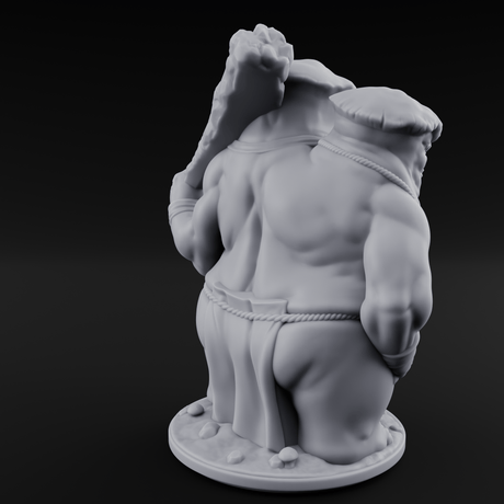 Belly Bumping Myconid Ettin Brute Miniature for Dungeons and Dragons, Pathfinder or other TTRPGs